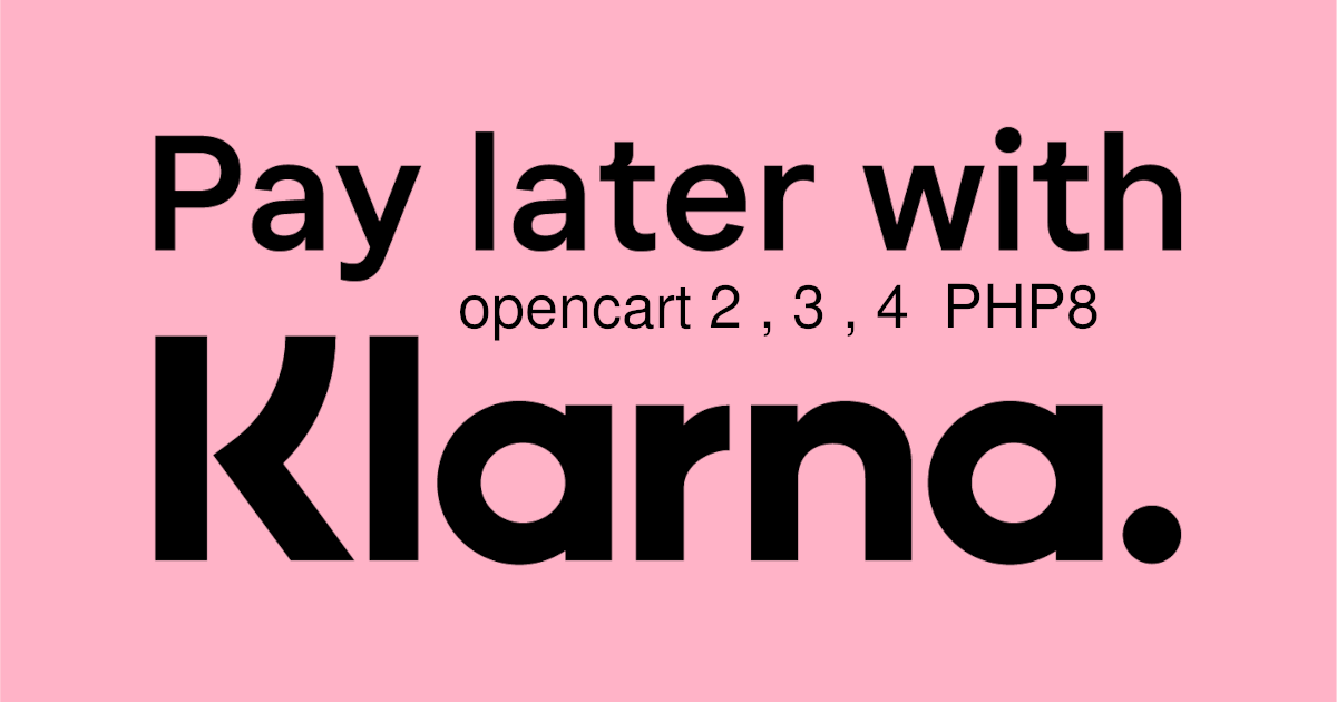 Opencart Klarna Payments